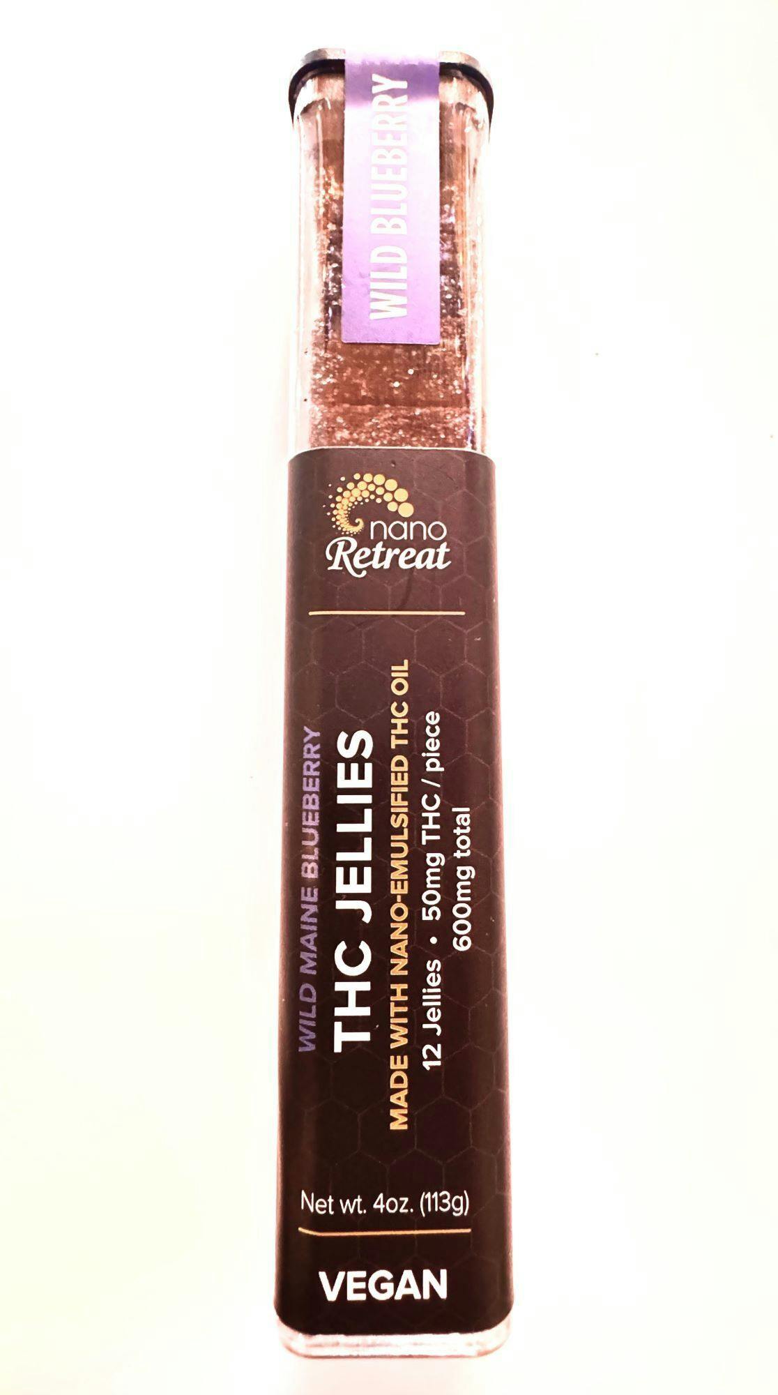 NanoRetreat - THC Jellies - Mixed Fruit - 12pk/50mg/600mg