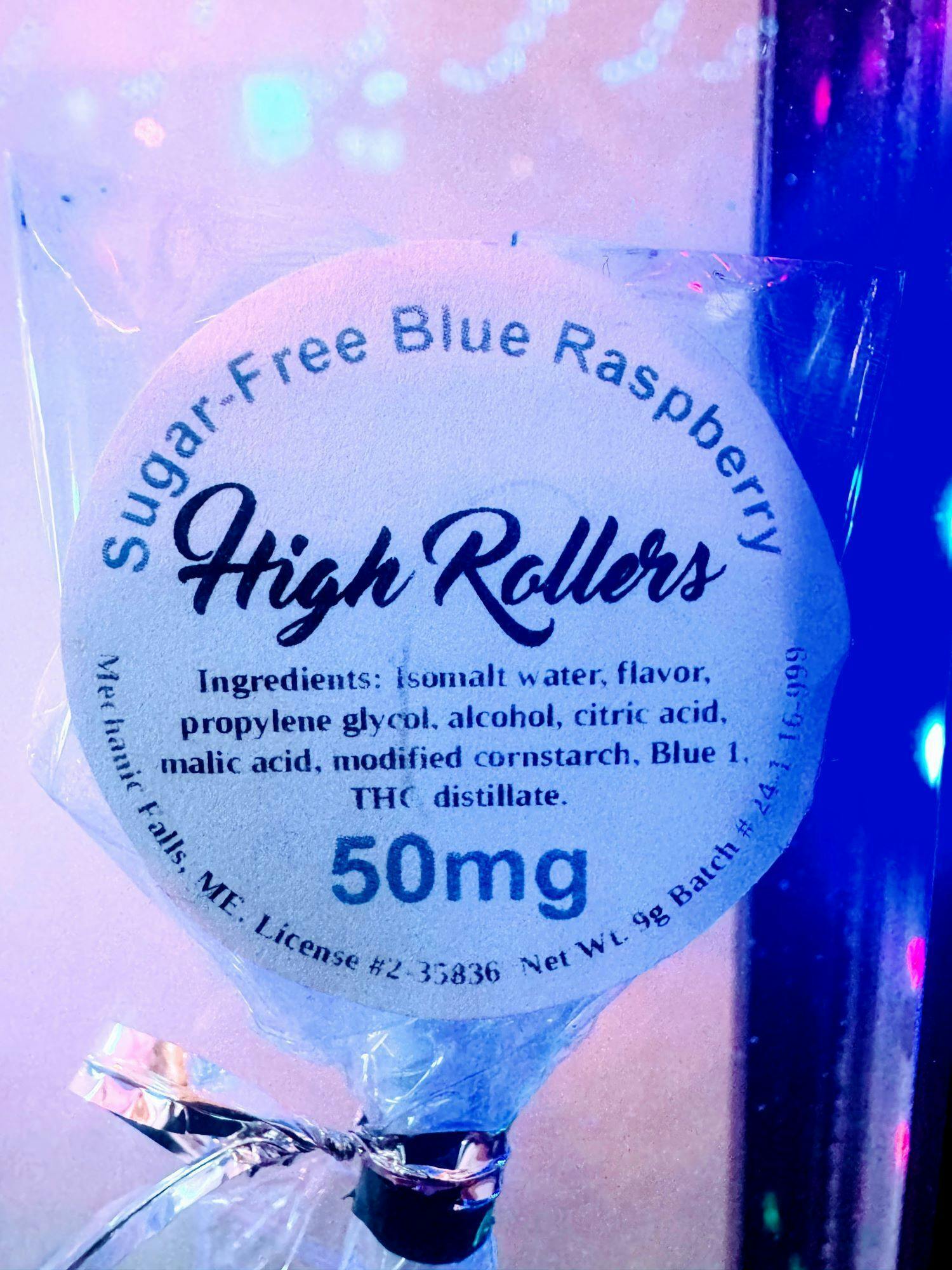 High Rollers - Lollipops - SF Blueberry - 50mg