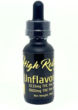 High Rollers - Unflavored Tincture - 1,000mg THC