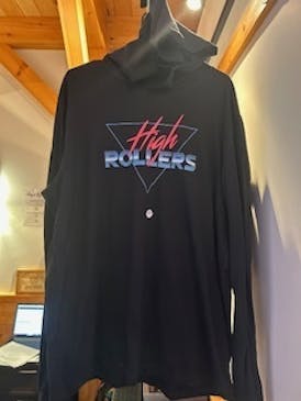 High Rollers - Bella & Canvas Jersey Hooded Long Sleeve Tee - XL