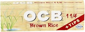 OCB - 1 1/4 Papers w/tips - Brown Rice