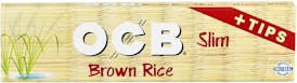 OCB - Slim Papers w/tips - Brown Rice