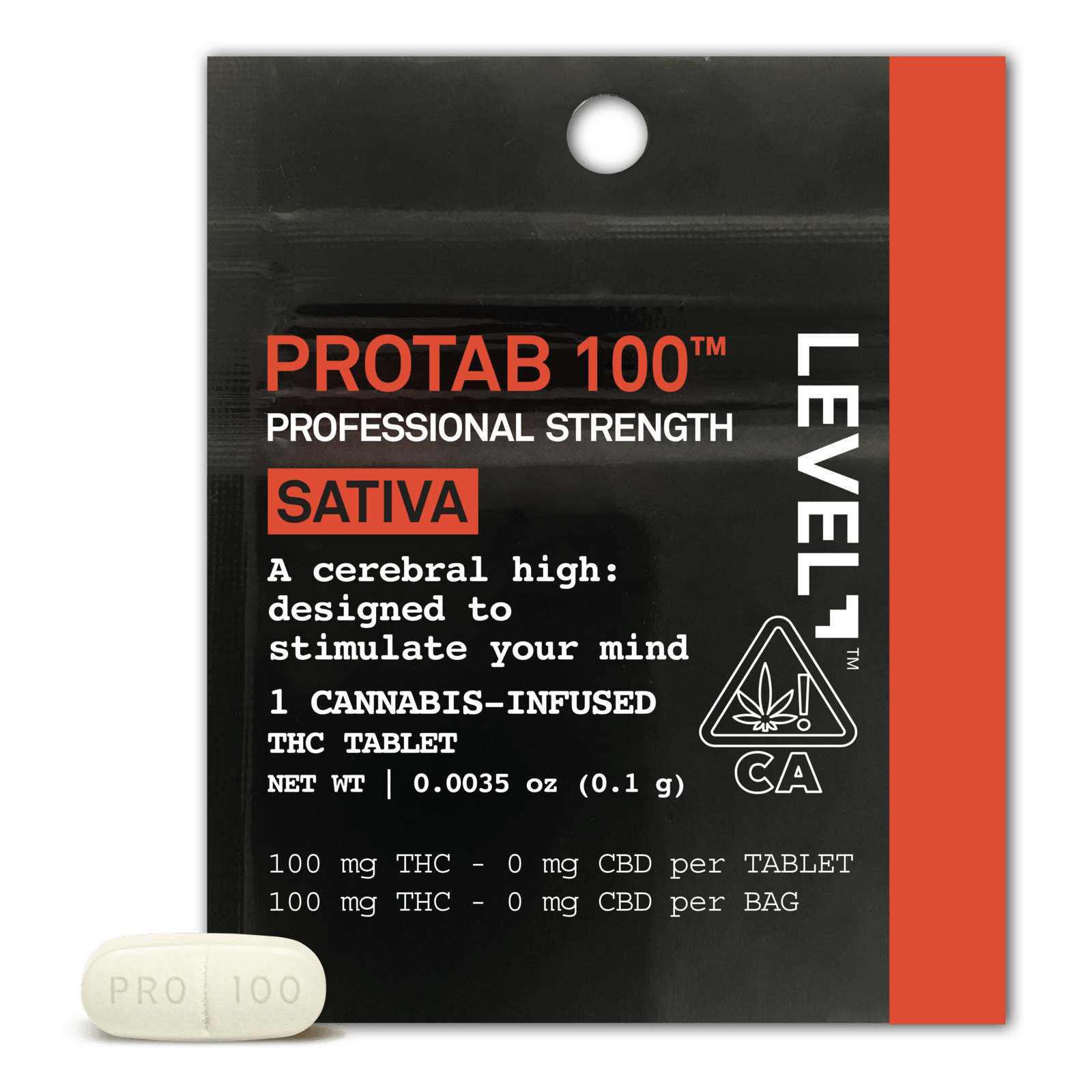 LEVEL - THC CAPSULE - PROTAB SATIVA 1 PC - 100MG