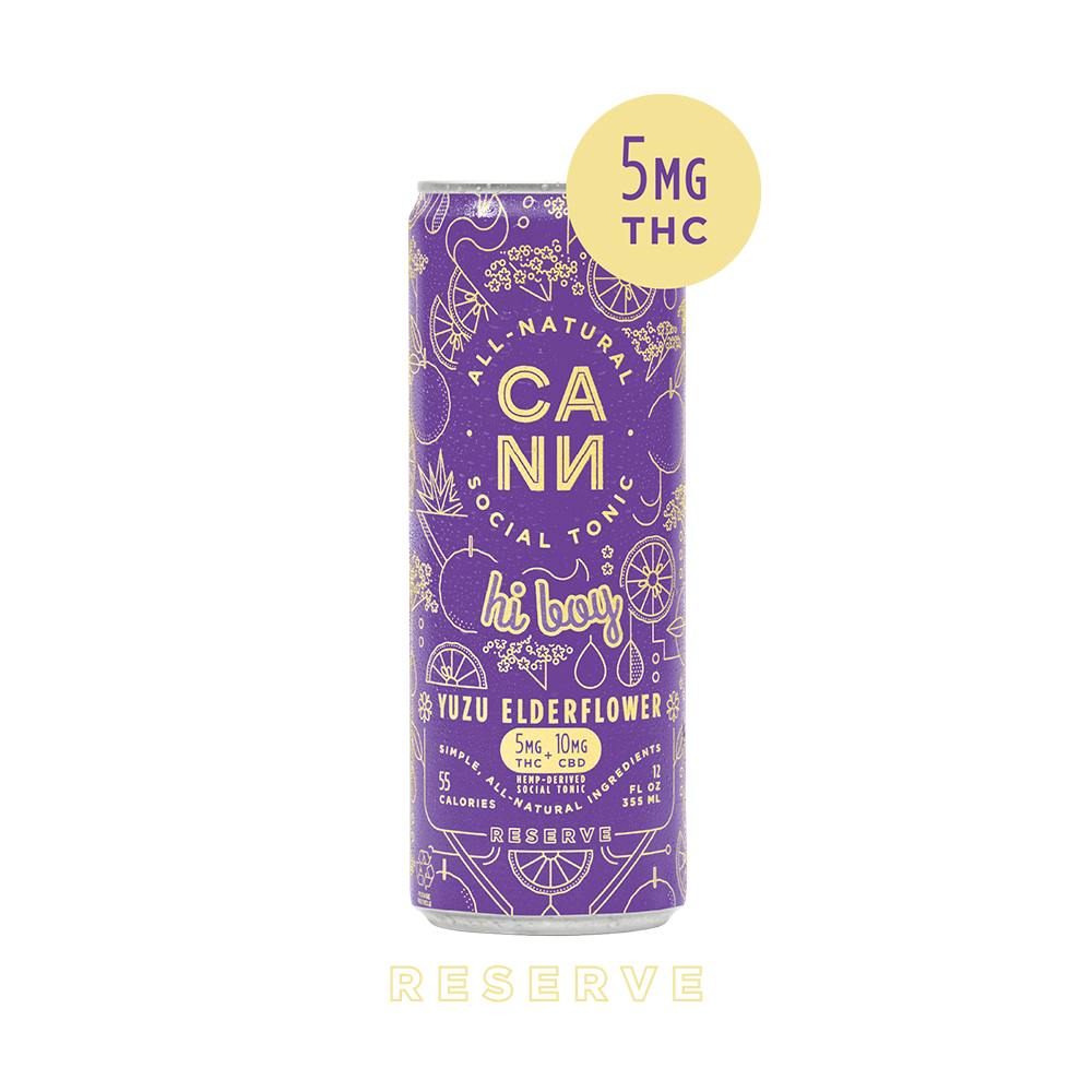 Yuzu Elderflower Hi Boy [4pk] (5mg THC, 10mg CBD per can) | Cann - 4 Pack Hi Boy Social Tonic