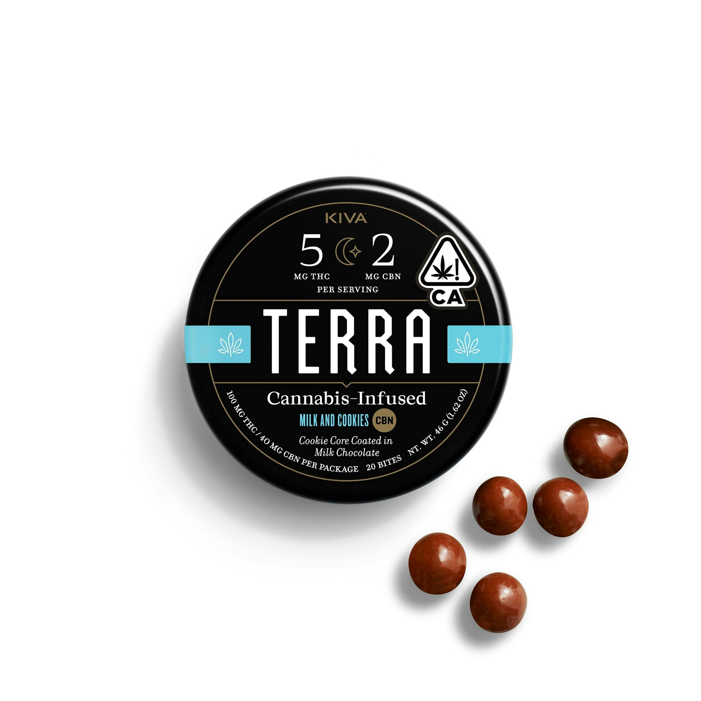 Terra | Milk and Cookies | THC:CBN 5:2 | 100mg | 20ct | 5mg/ea