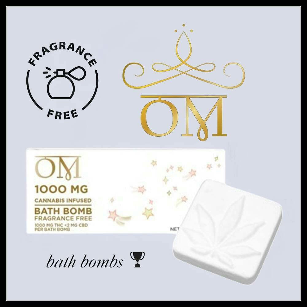 Bath Bomb - Extra Strength - Fragrance Free (1000mg) | OM - Bath Bomb