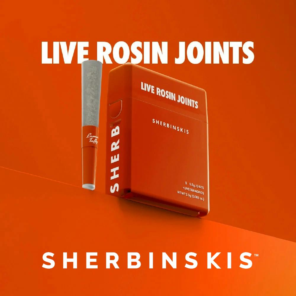D-31 [.5g] | Sherbinskis - 5 Pack Live Rosin + Diamonds Joints