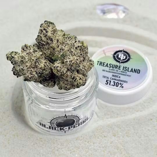Treasure Island | Black Pearl - Diamond Coated Flower