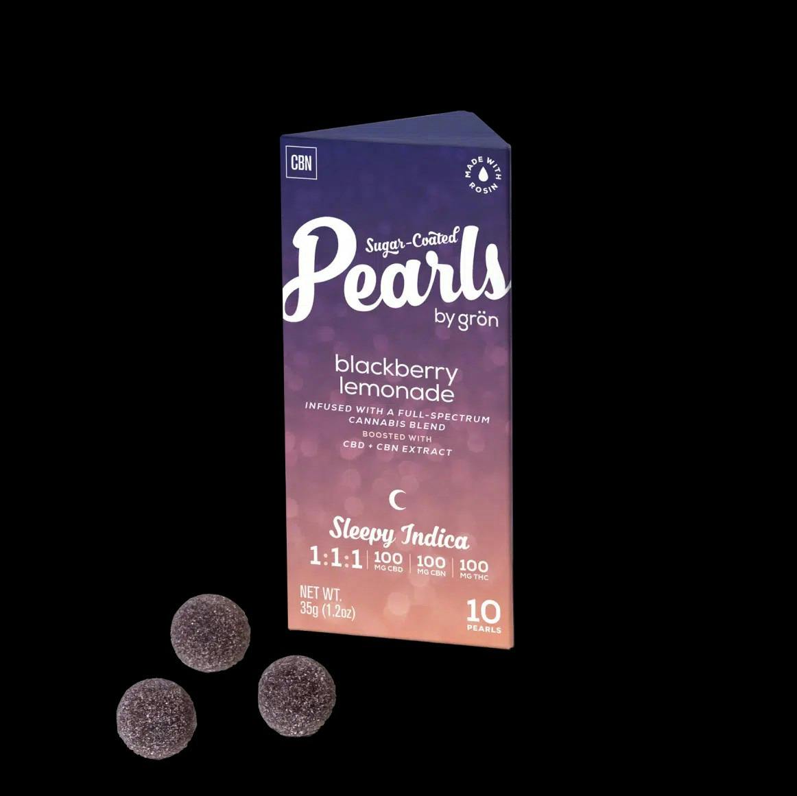 GRON | BLACKBERRY LEMONADE | PEARLS (THC+CBD+CBN 1:1:1) | 100MG