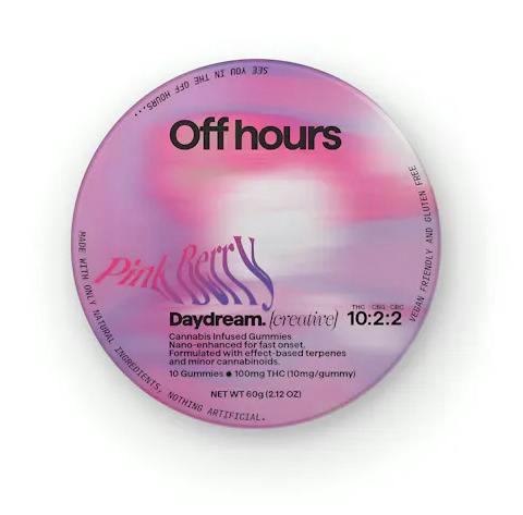 OFF HOURS | DAYDREAM | PINK BERRY GUMMIES THC+CBG+CBC(10:2:2) | 100MG