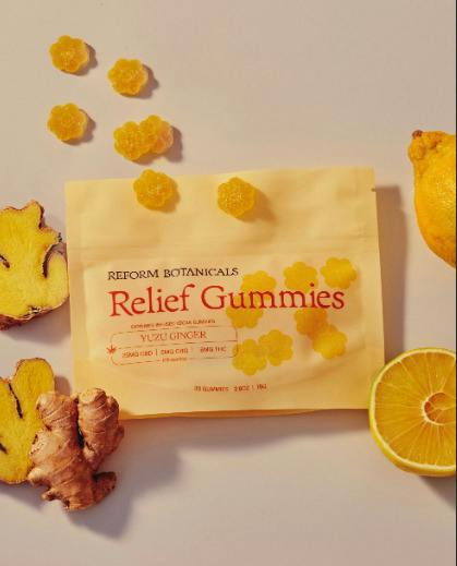 REFORM BOTANICALS | RELIEF GUMMIES | YUZU GINGER | 25mg CBG 1mg THC