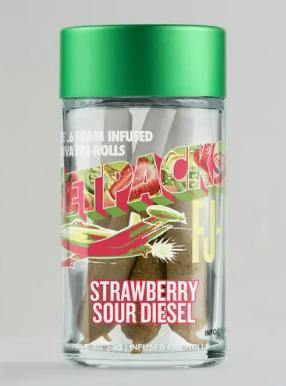 JETPACKS | FJ-3 | STRAWBERRY SOUR DIESEL | INFUSED PRE-ROLLS | 5PK(3G)