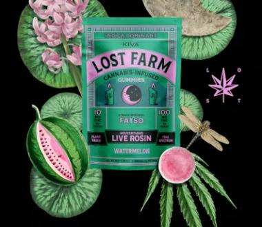 LOST FARM | WATERMELON | SOLVENTLESS LIVE ROSIN GUMMIES | 100MG
