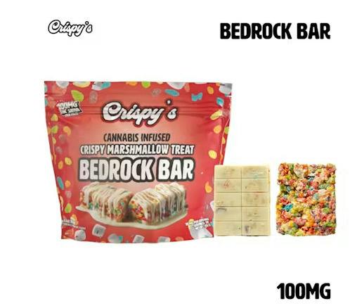 CRISPY'S | BEDROCK BAR | CRISPY MARSHMALLOW TREAT | 100MG