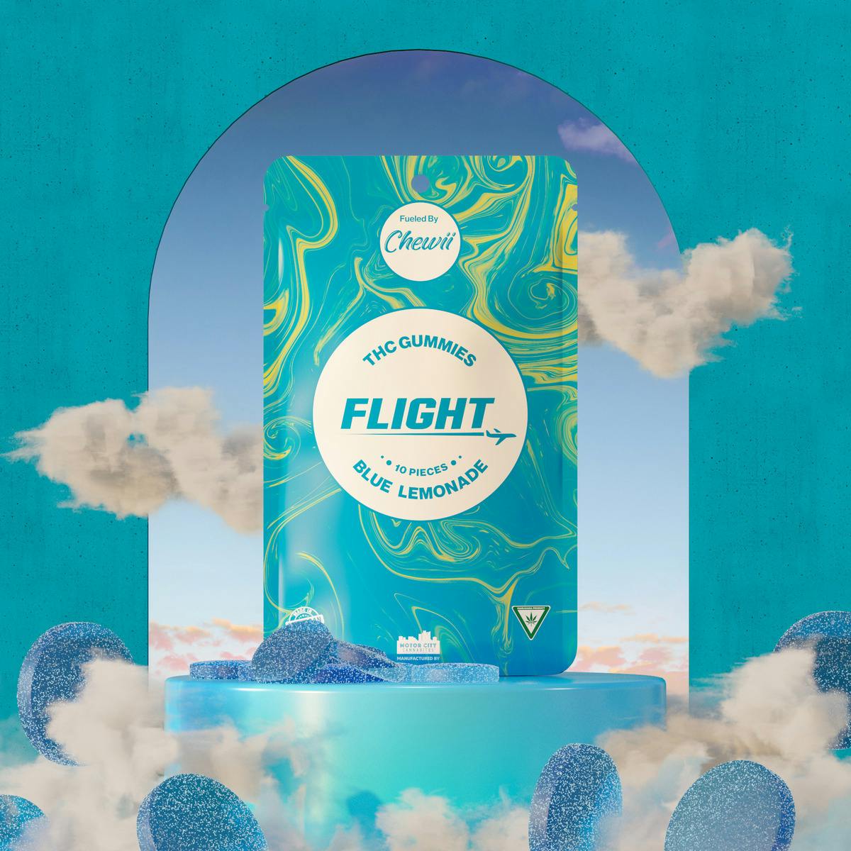 Flight 200mg Gummies Blue Lemonade