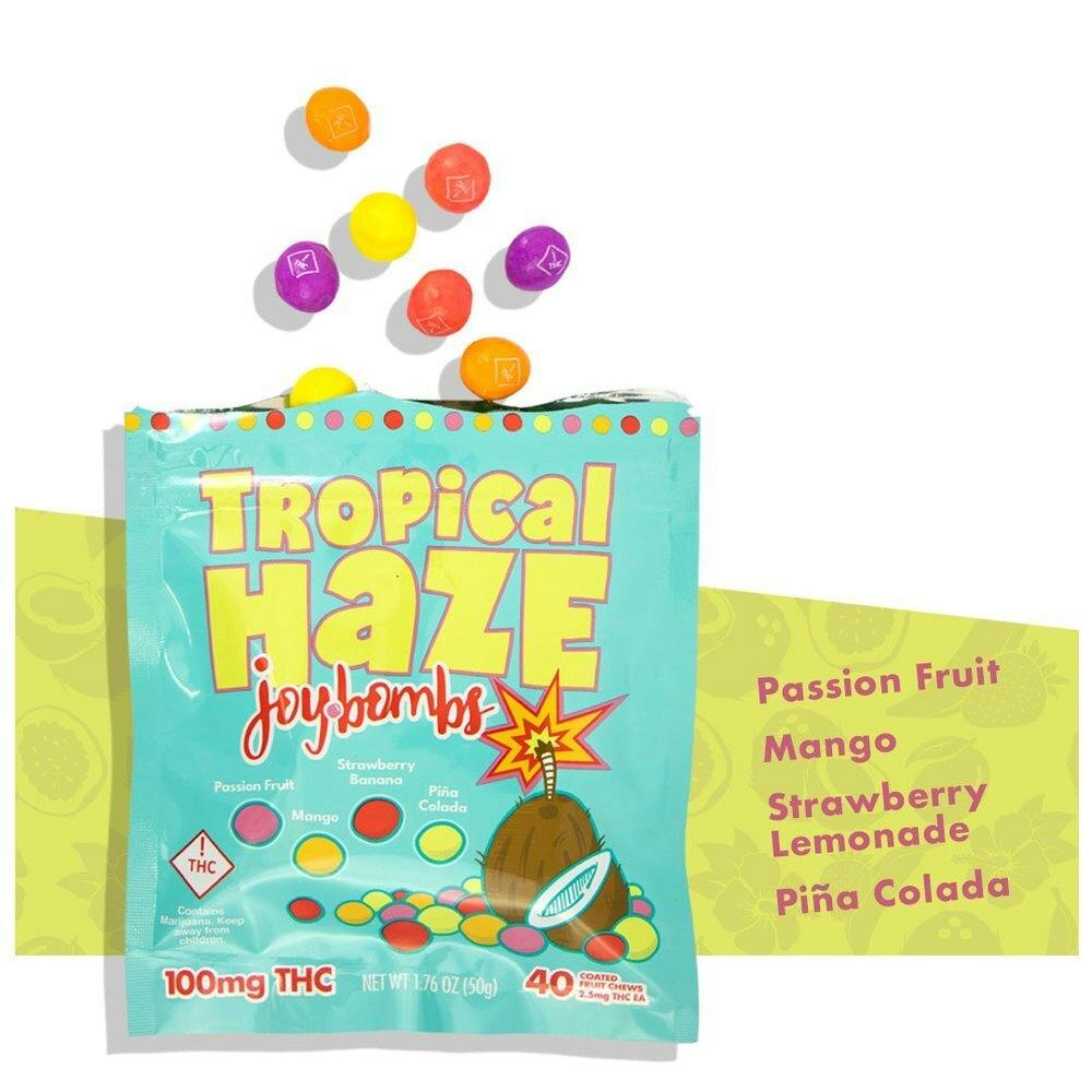 JOYBOMBS FRUIT CHEWS 100MG TROPICAL HAZE 40-PACK