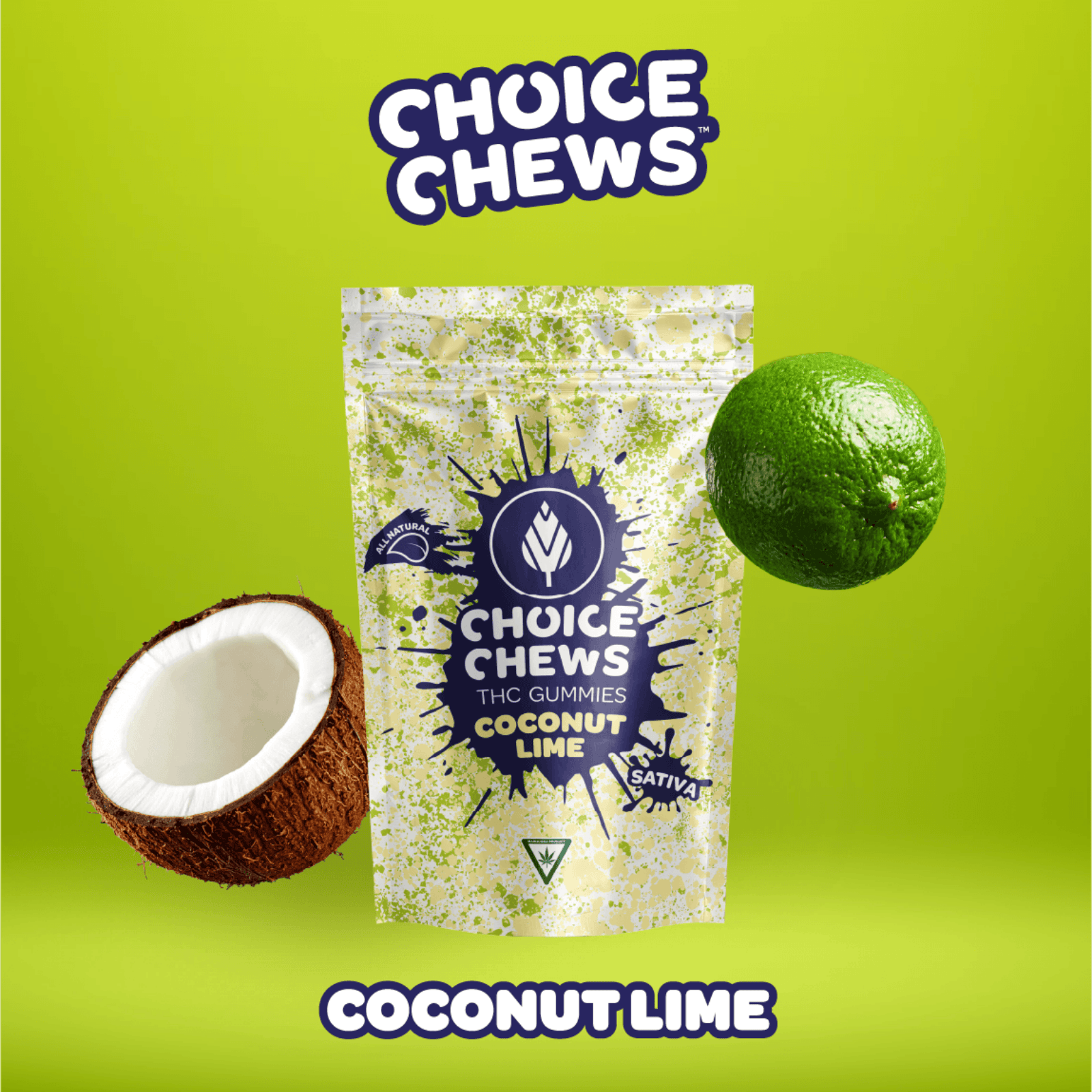 Choice | 200MG Gummies | Coconut Lime