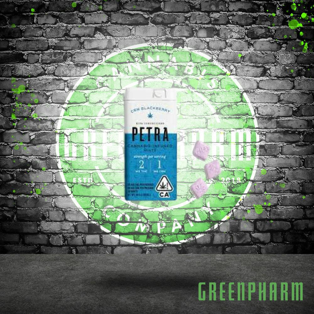 Petra Blackberry Mints 100mg THC : 40mg CBN
