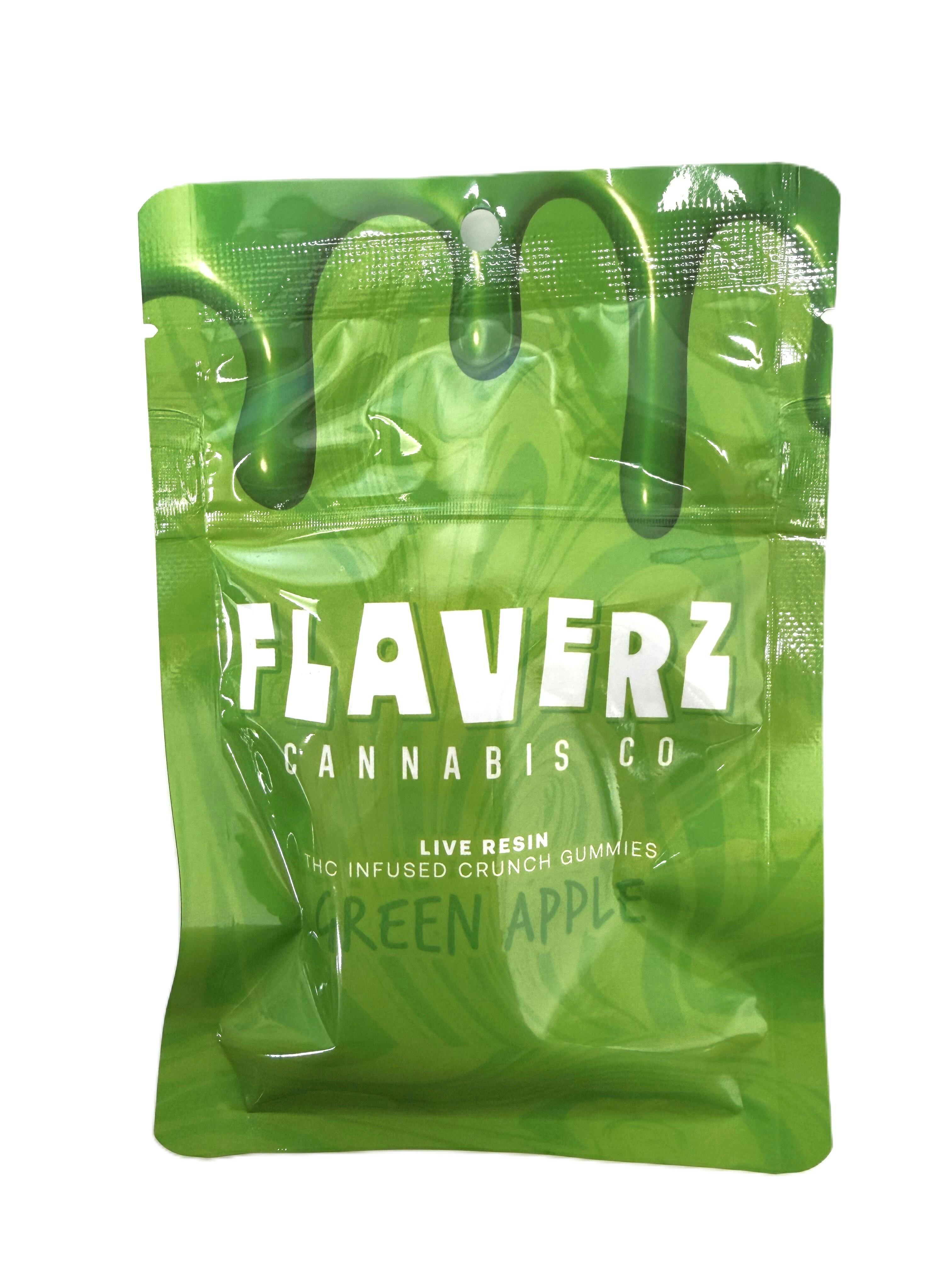Flaverz | 200MG Live Resin Nerdz Gummies | Green Apple Crunch