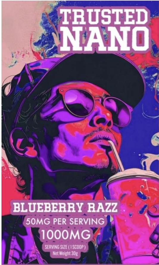 NATURE'S KEY : Trusted NANO - 1000mg Blueberry RAZZ