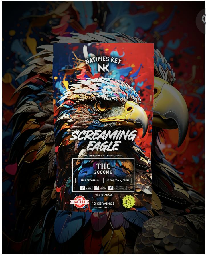 NATURES KEY : SCREAMING EAGLE : 2000mg : WATERMELON