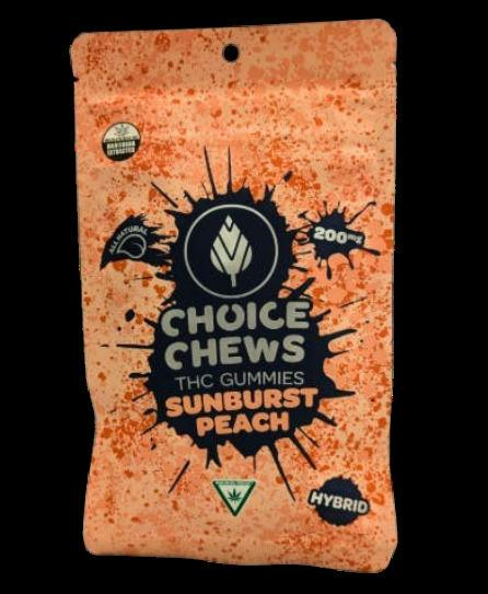 200mg Sunburst Peach Hybrid Gummies - Choice Chews
