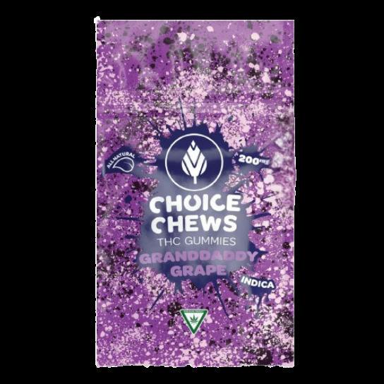 200mg Granddaddy Grape Indica Gummies - Choice Chews