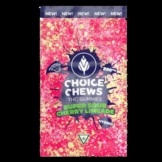 200mg Super Sour Cherry Limeade Hybrid Gummies - Choice Chews