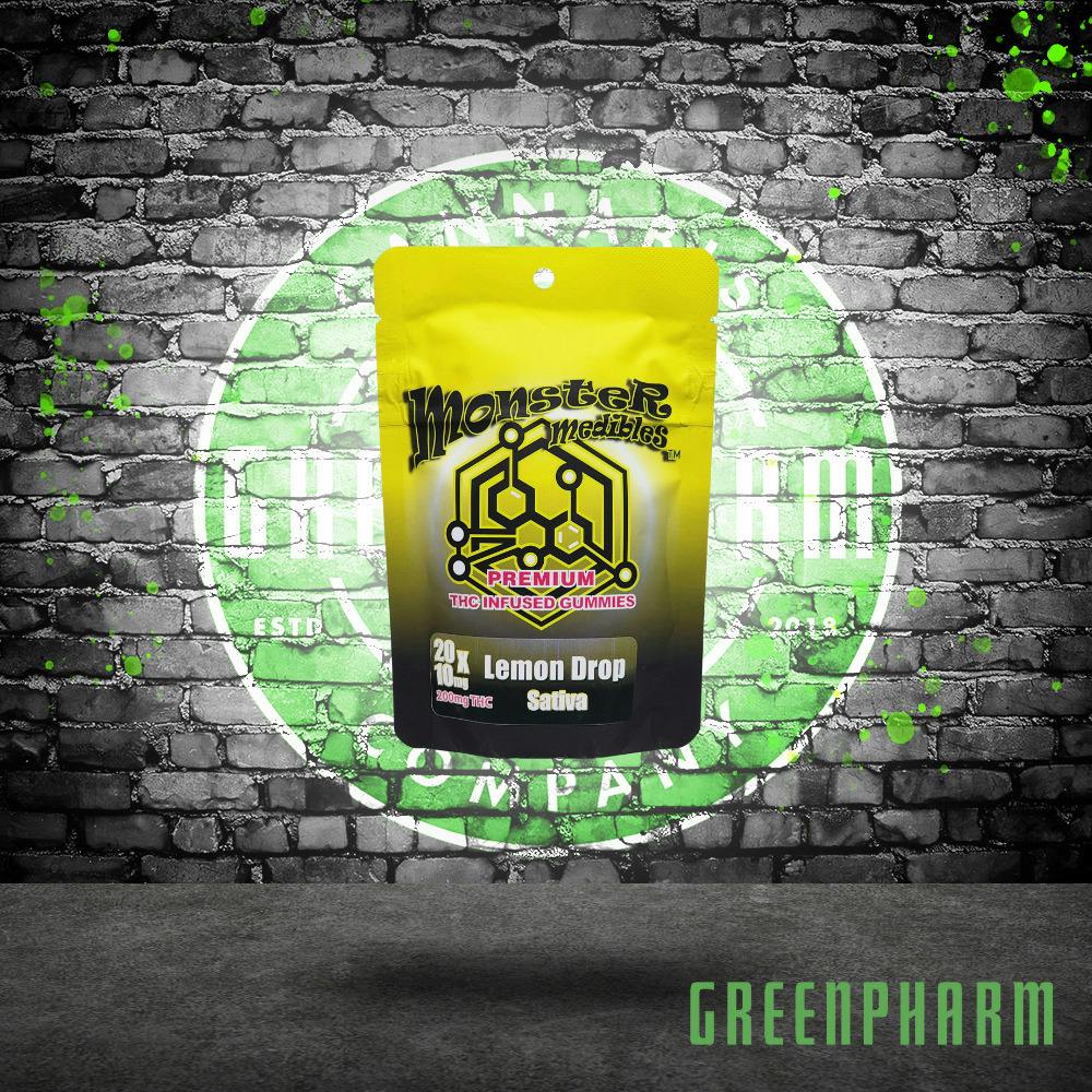 Monster Medibles | 200MG Gummies | Lemon Drop