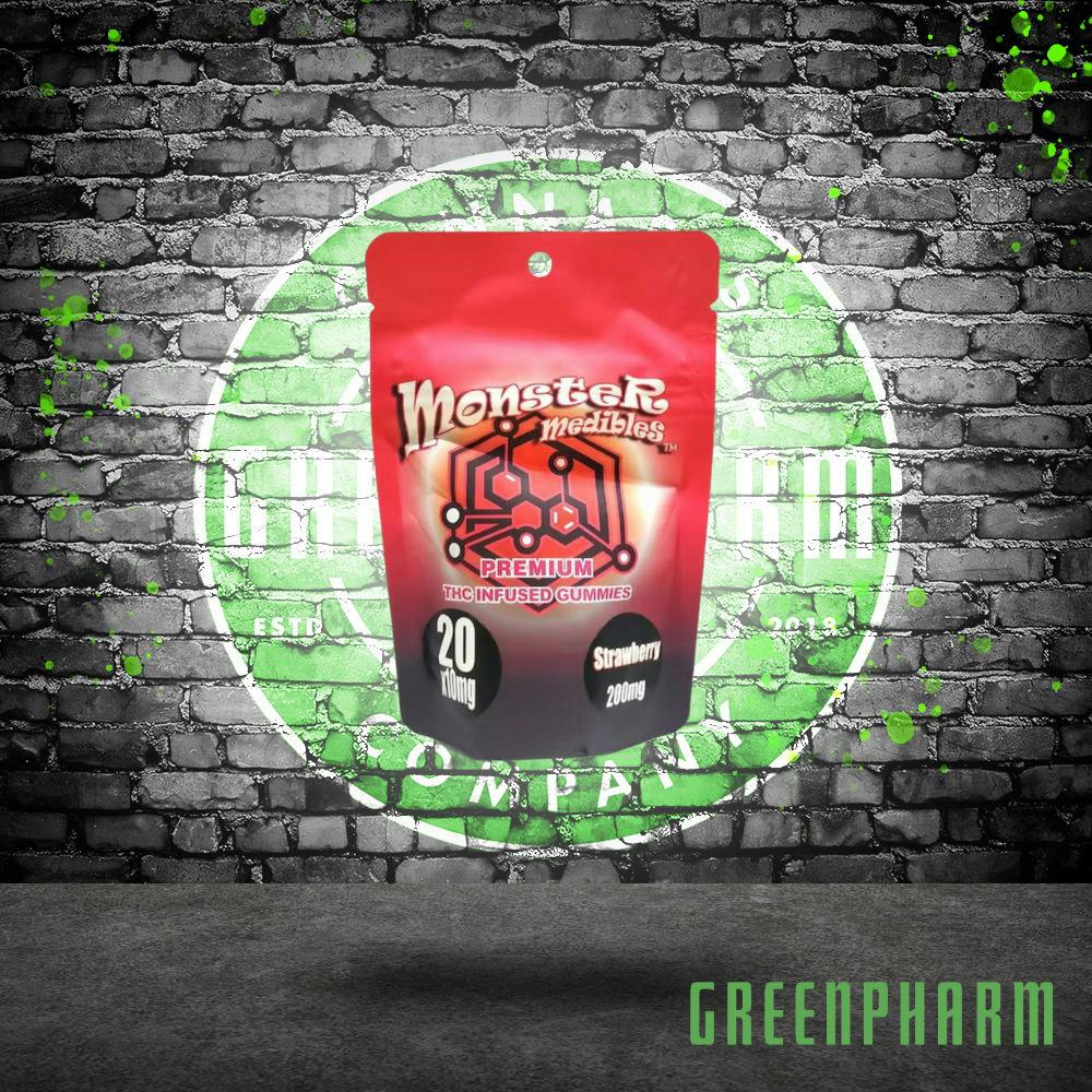 Monster Medibles | 200MG Gummies | Strawberry
