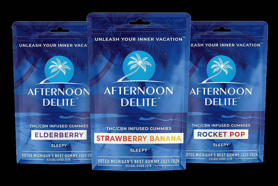 Afternoon Delite | 200MG Gummies | 2:1 Sleep | Strawberry Banana