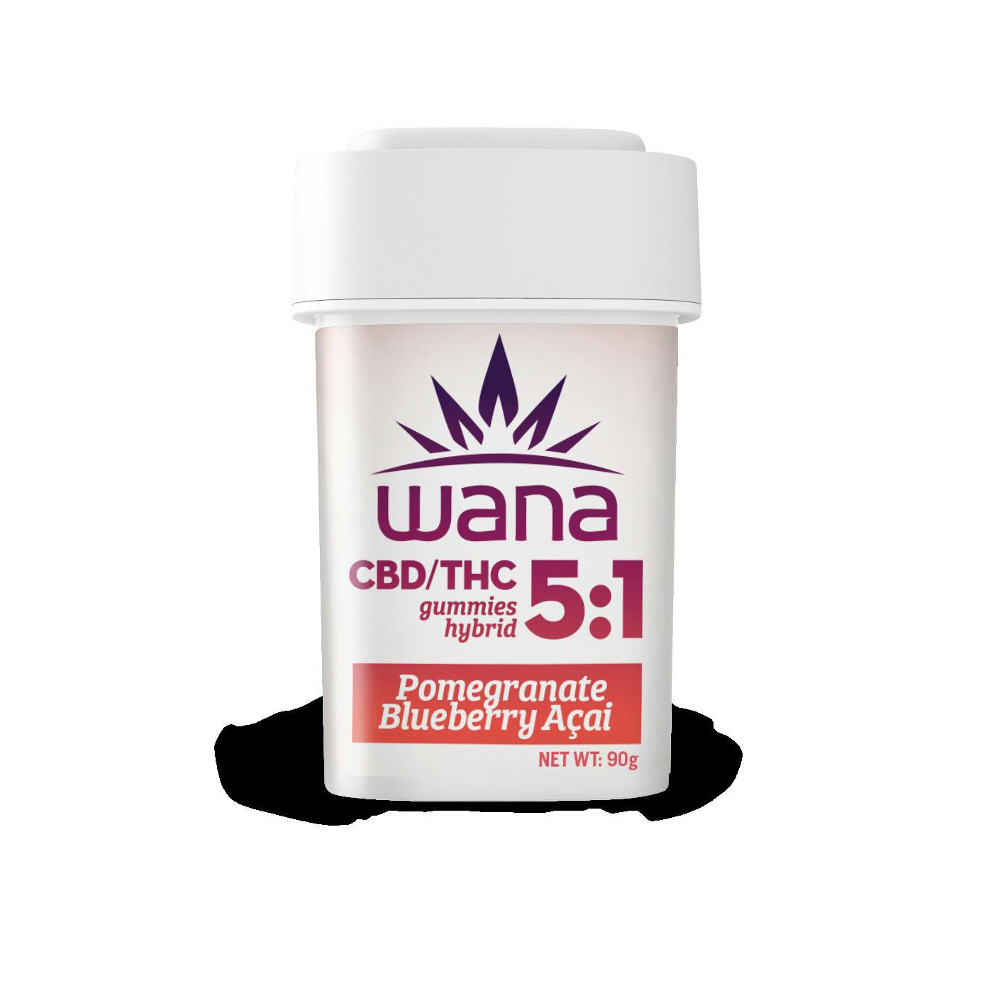 Wana | Sour Pomegranate Blueberry Acai 5:1 20ct | 110mg Gummies