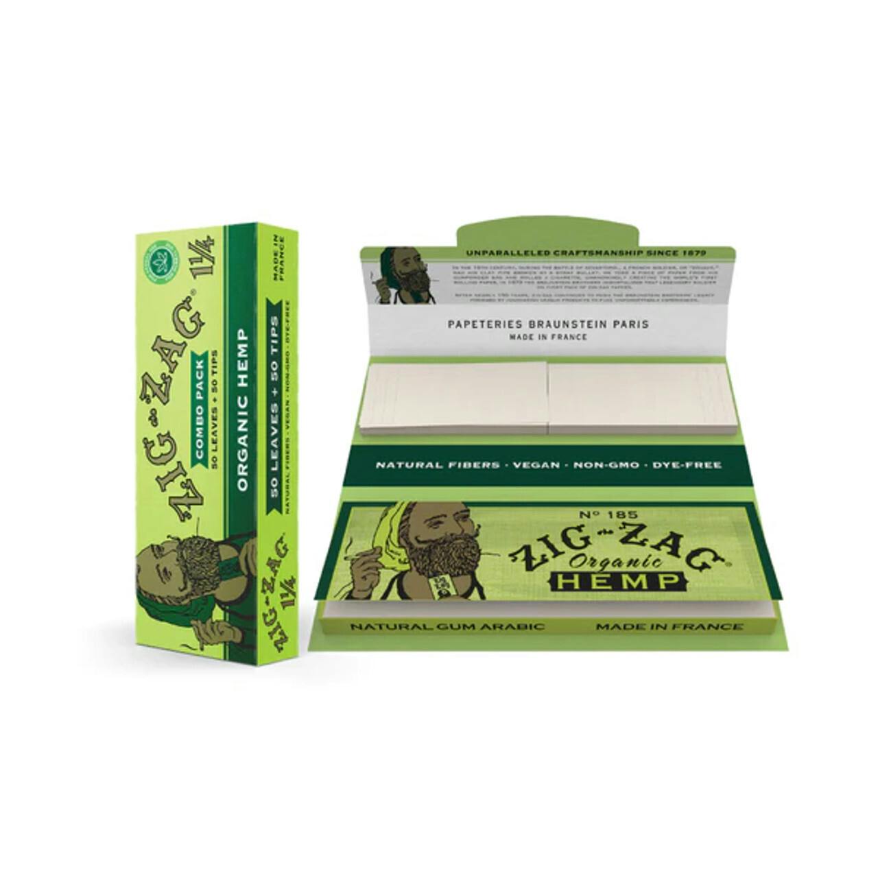 Organic Hemp Rolling Papers Pack W/ Tips | Zig-Zag at Culture Cannabis Club