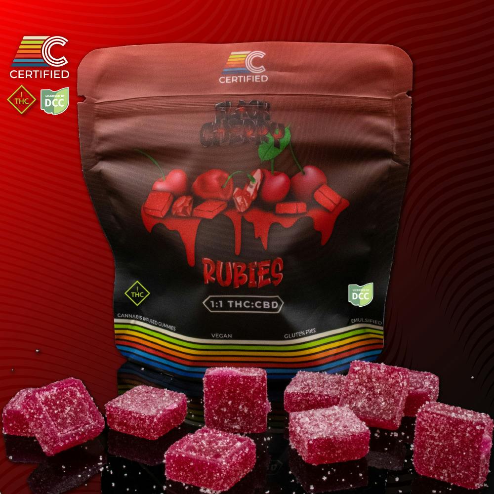 1:1 Black Cherry Rubies | 100mg | 20pk | at Culture of Akron