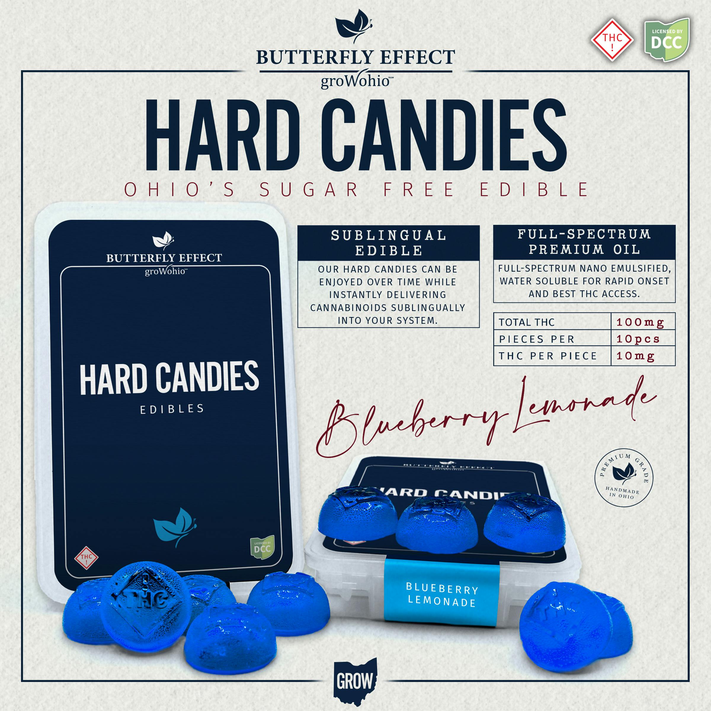 Hard Candies Blueberry Lemonade | 110mg | 10pk | Hybrid