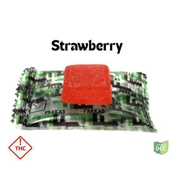 Strawberry Hash Rosin Gummies | 100mg | Hybrid | 10pk at Culture Cannabis Club