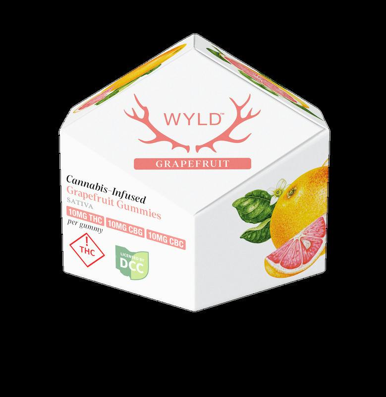 Grapefruit 1:1:1 THC:CBG :CBC Gummy | Wyld | 100mg | 10 pk Sativa |