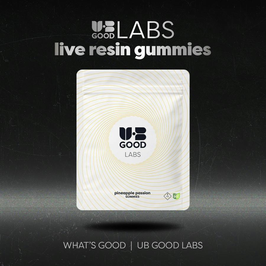 UB GOOD LABS - 100MG Live Resin Gummies 10 PK - Pineapple Passion [ H ]