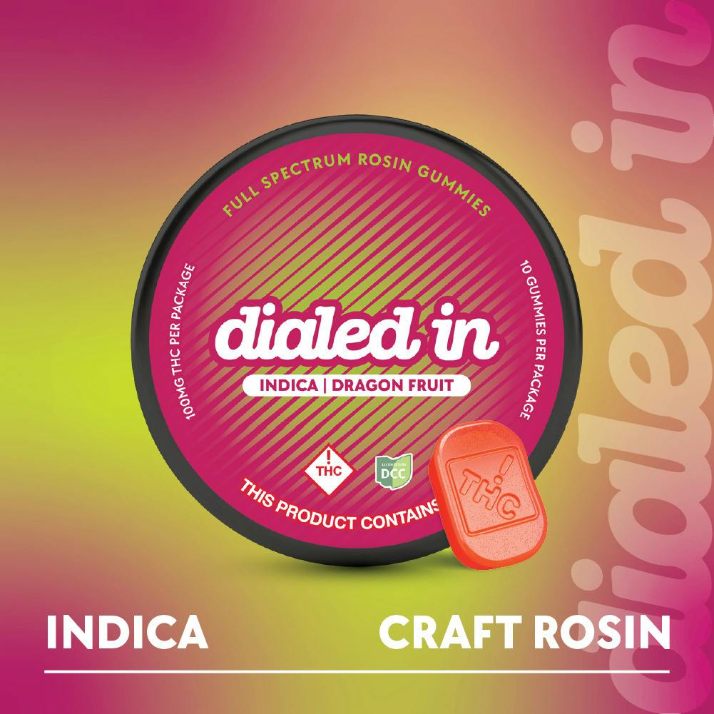Dialed In - 100MG Rosin Gummies 10PK - Dragon Fruit [ I ]