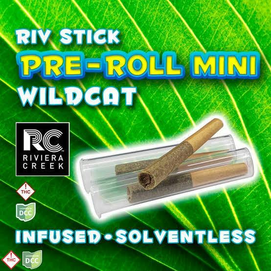 Riviera Creek - 1G Infused Riv Stick Mini PreRoll 3 PK - Wild Cat [ S ]