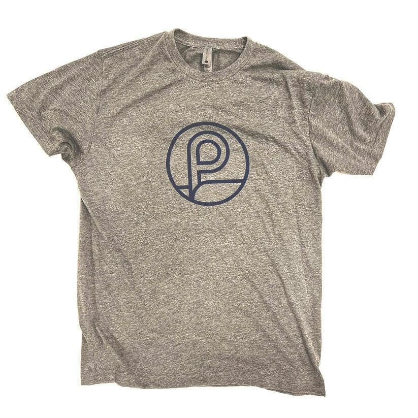Wear-Planted | T-Shirt | Grey | Blue P Coin | Medium