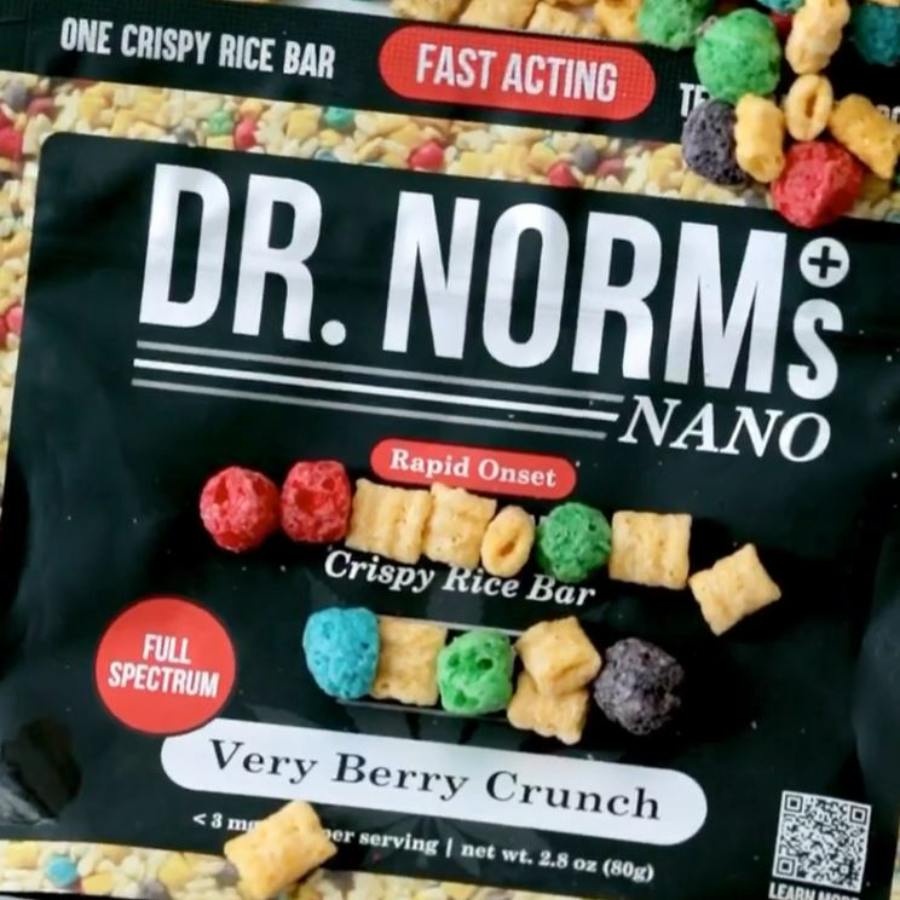 Dr. Norm's NANO Crispy Rice Bar Very Berry Crunch 100mg