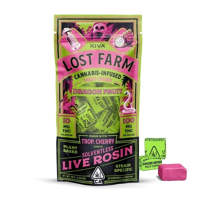Kiva Confections — Lost Farm Chews - Trop. Cherry - Dragon Fruit