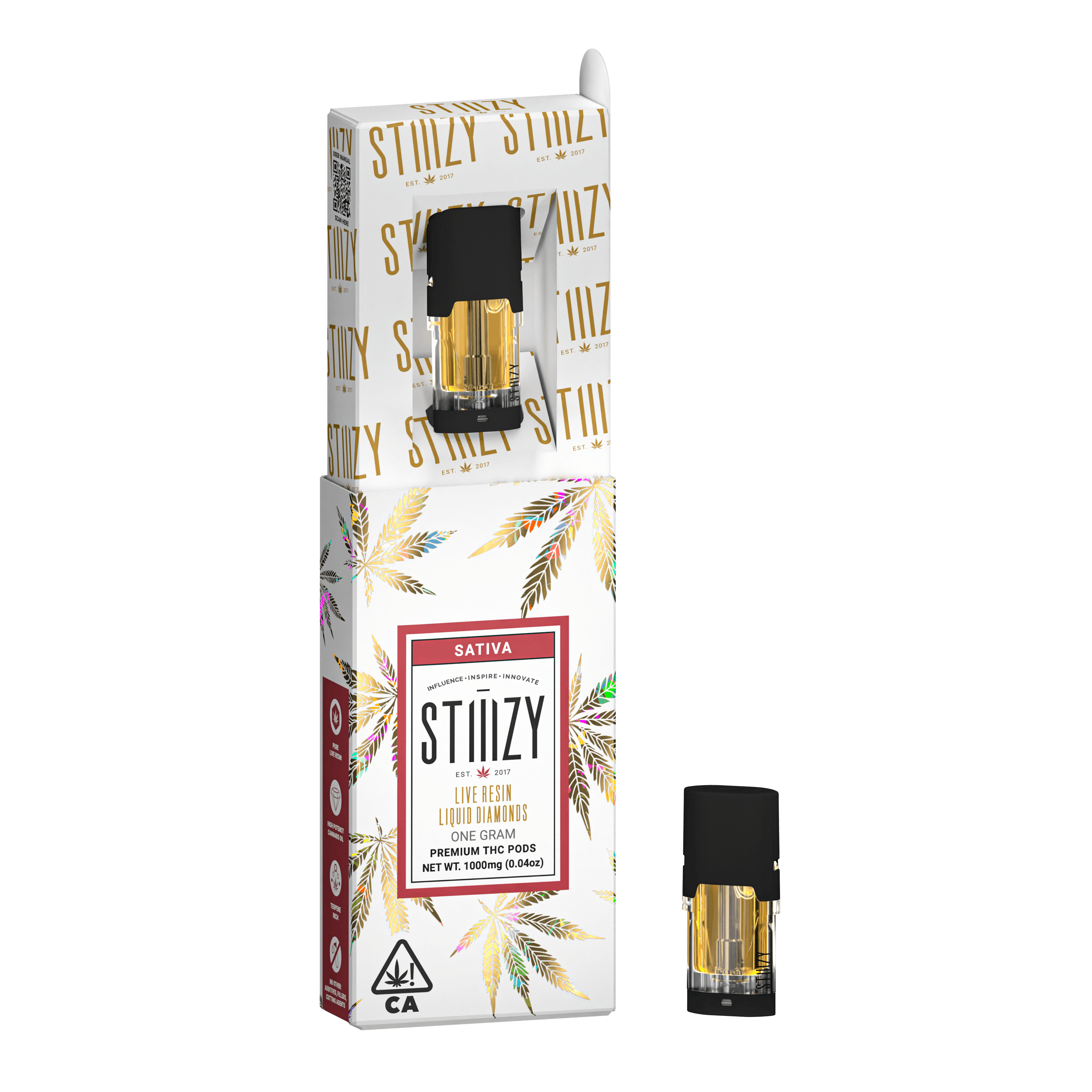 Vape Cartridge - HAWAIIAN SNOW 1G Live Resin Liquid Diamonds Pod - STIIIZY
