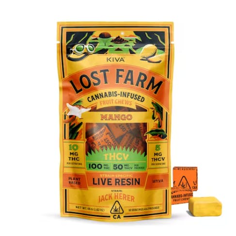 Kiva Confections — Lost Farm - Mango X Jack Herer Chews
