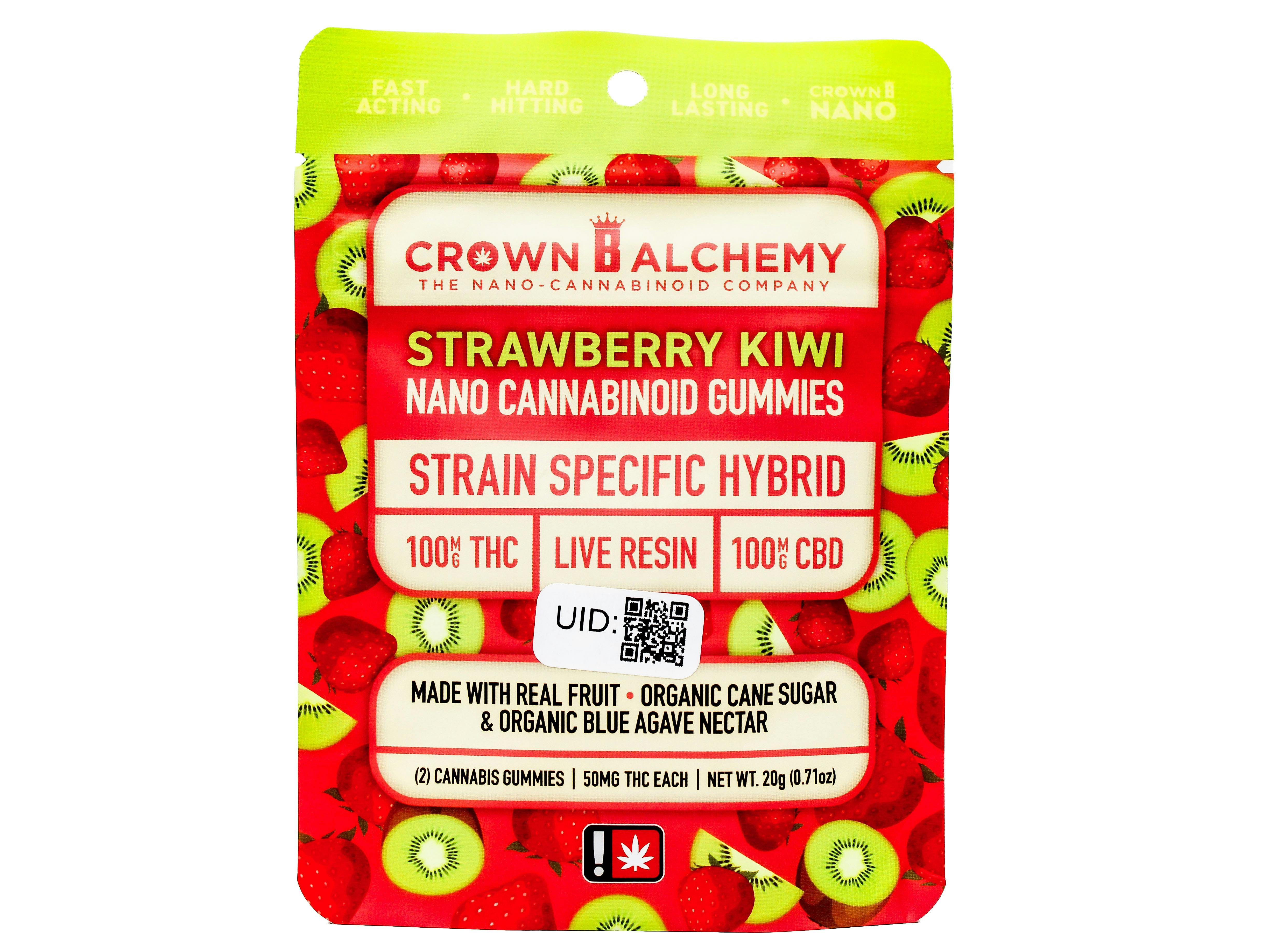 CBA Strawberry Kiwi 1:1 CBD Live Resin Hybrid Gummy 2pk 200mg 49435 G3|AOF