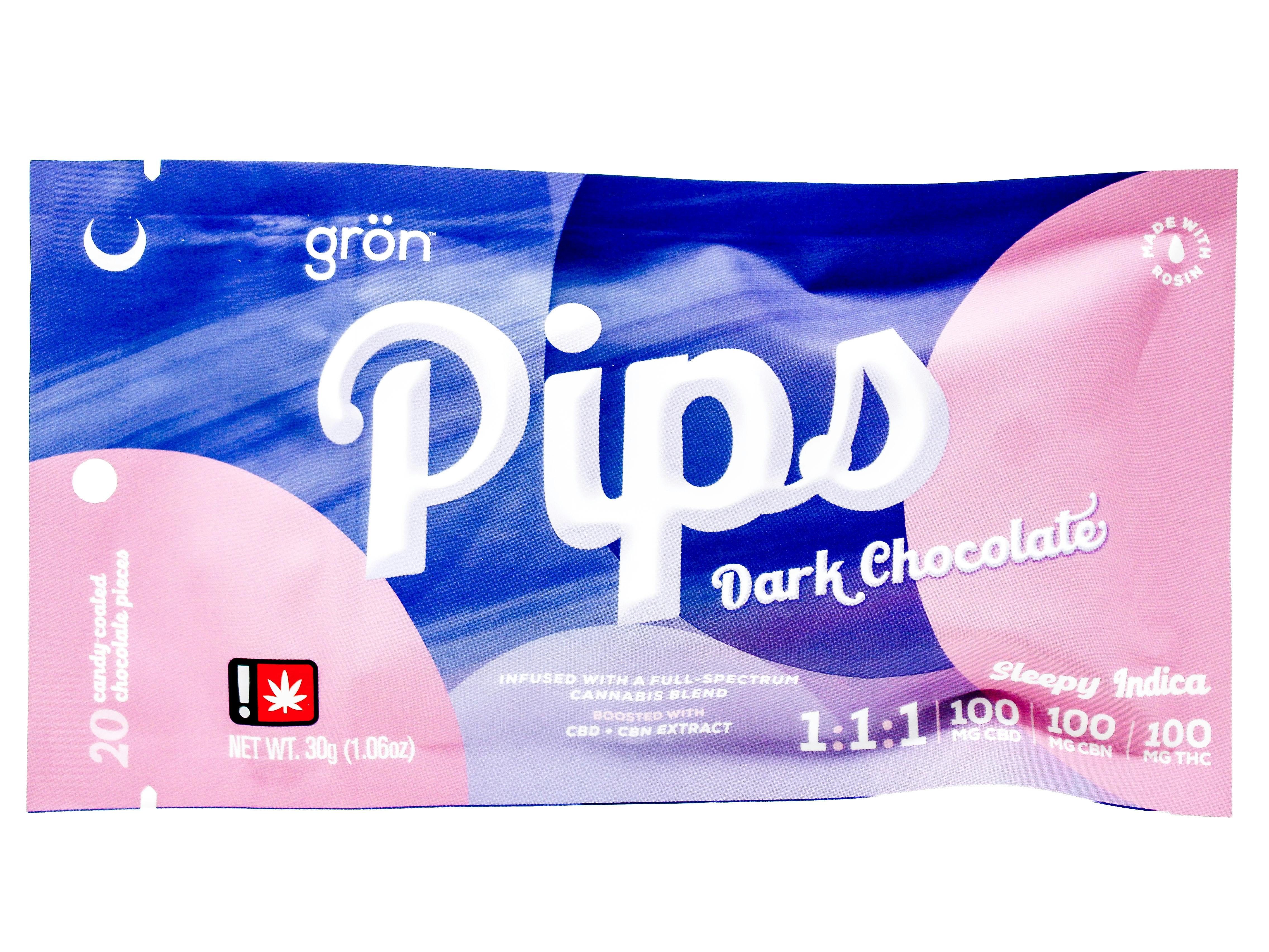 GRN Pips Dark: GRN Pips Dark Chocolate 1:1:1 20pk 300mg 43975 F13|AOF