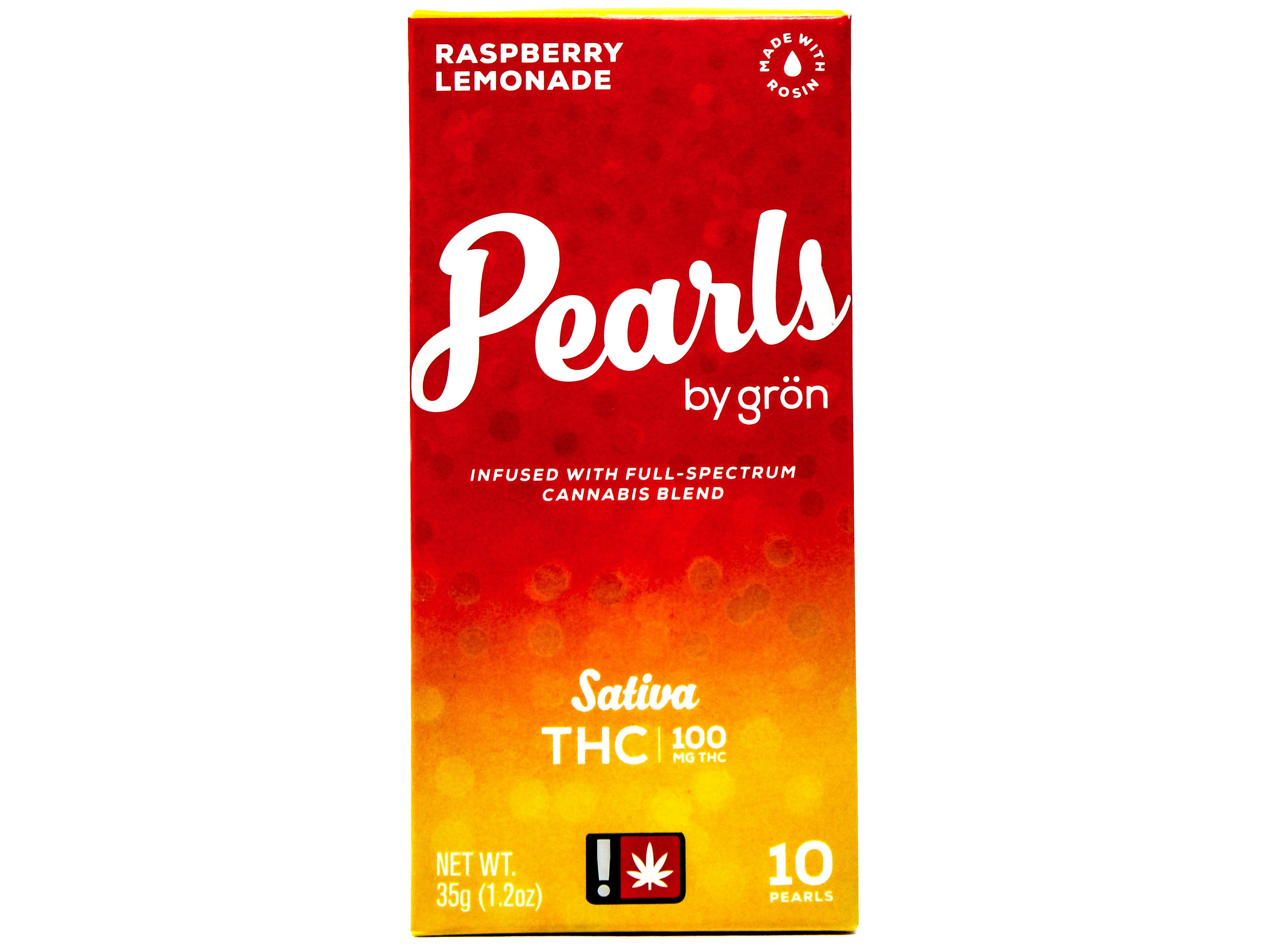 GRN Raspberry Lemonade 10pk Pearls Sativa 100mg 35816 E47|AOF