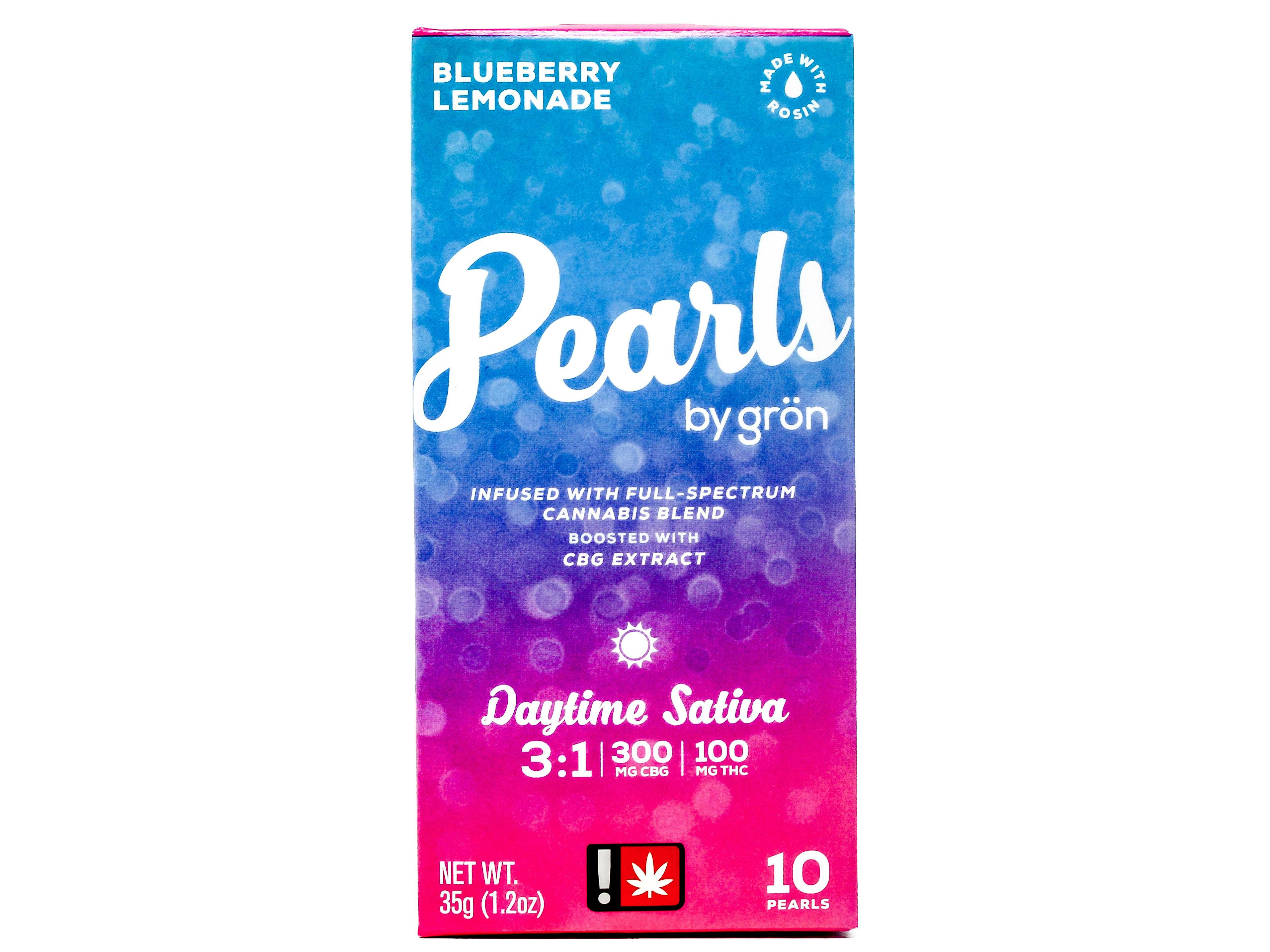 GRN Blueberry Lemonade: GRN Blueberry Lemonade 3:1 CBG Sativa Pearls 10pk 400mg 36981 F23|G27