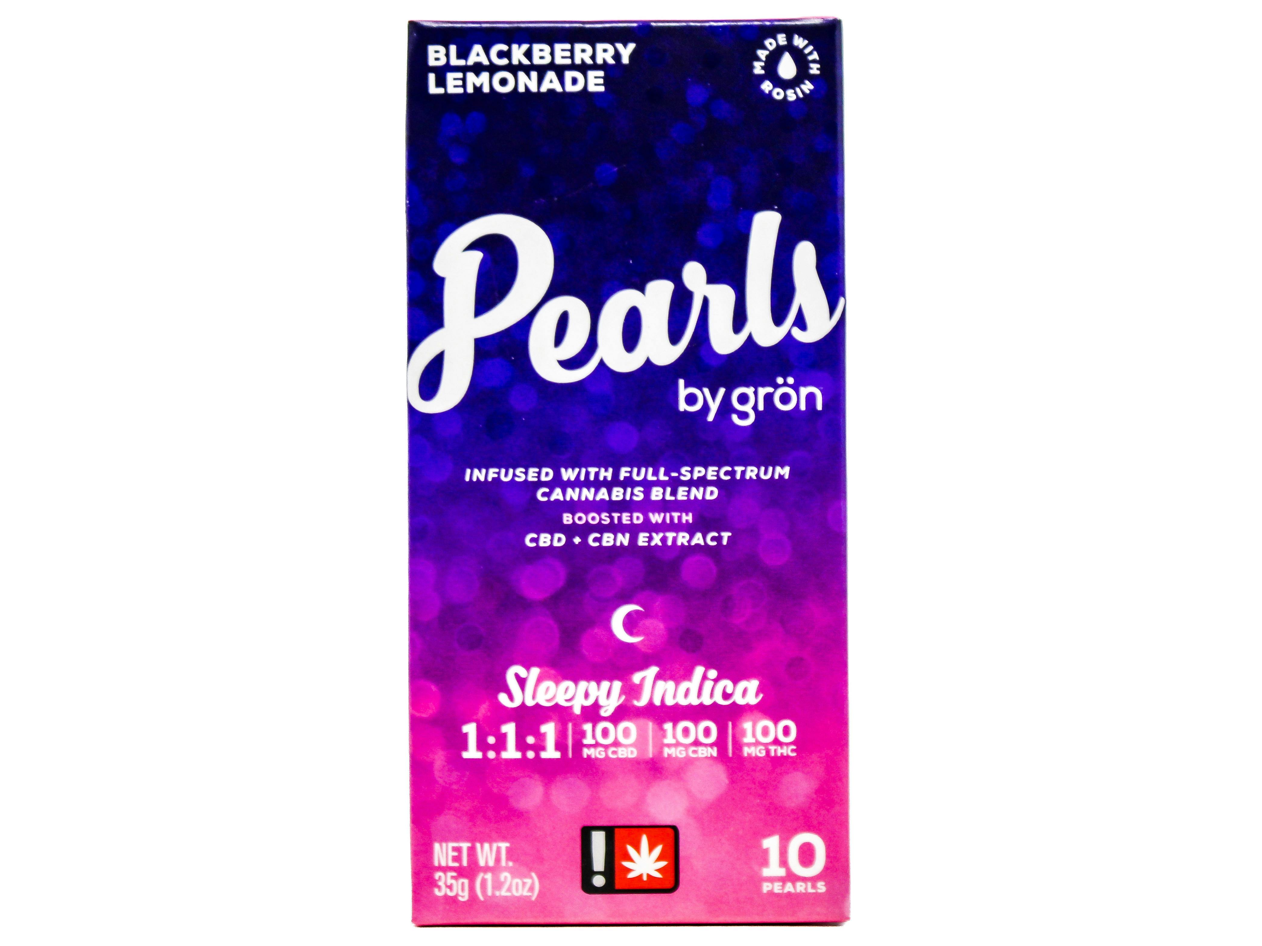 GRN Blackberry Lemonade: GRN Blackberry Lemonade 1:1:1 10pk Sleepy Pearls Indica 300mg 35815 H29|G28H28